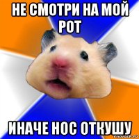 не смотри на мой рот иначе нос откушу