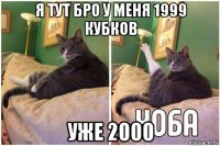 я тут бро у меня 1999 кубков уже 2000