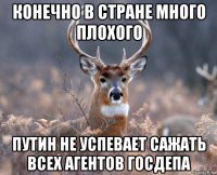 конечно в стране много плохого путин не успевает сажать всех агентов госдепа