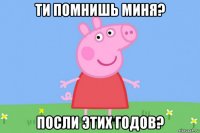 ти помнишь миня? посли этих годов?