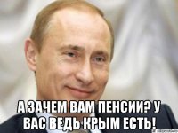  а зачем вам пенсии? у вас ведь крым есть!