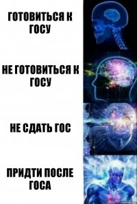 готовиться к ГОСУ не готовиться к ГОСУ не сдать ГОС придти после госа