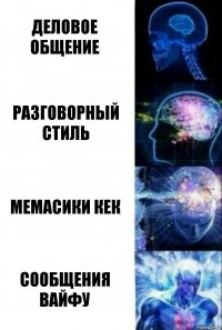 Деловое общение Разговорный стиль Мемасики кек Сообщения вайфу