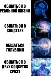 общаться в реальной жизни общаться в соцсетях общаться голубями общаться в двух соцсетях сразу