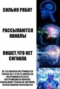 Сильно рябит Рассыпаются каналы Пишет,что нет сигнала Из 120 каналов настраивается только 94, с 12 по 22 каналы не настраиваются, из 94 настроившихся каналов, показывают только 40, картинка на всех каналах рассыпается