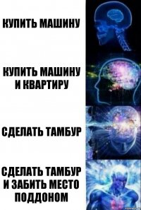 Купить машину Купить машину и квартиру Сделать тамбур Сделать тамбур и забить место поддоном