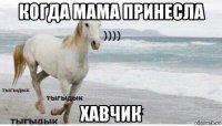 когда мама принесла хавчик