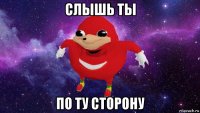 слышь ты по ту сторону