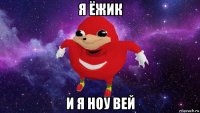 я ёжик и я ноу вей