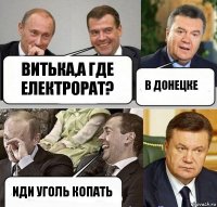 ВИТЬКА,А ГДЕ ЕЛЕКТРОРАТ? В ДОНЕЦКЕ ИДИ УГОЛЬ КОПАТЬ