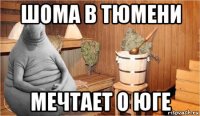 шома в тюмени мечтает о юге