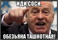 иди соси, обезьяна ташнотная!