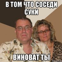 в том что соседи суки виноват ты