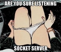 are you sure listening socket server