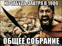 не забудь завтра в 1900 общее собрание