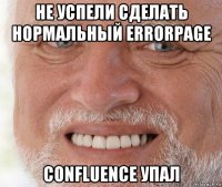 не успели сделать нормальный errorpage confluence упал