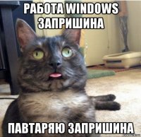 работа windows запришина павтаряю запришина