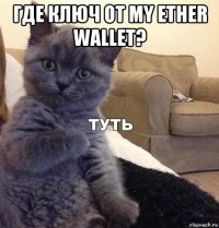 где ключ от my ether wallet? 