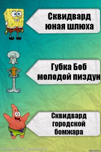 Сквидвард юная шлюха Губка Боб молодой пиздун Сквидвард городской бомжара