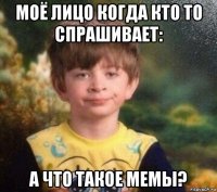 моё лицо когда кто то спрашивает: а что такое мемы?