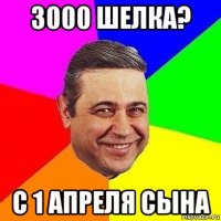 3000 шелка? с 1 апреля сына