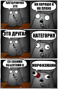 Алгебраично это ни хорошо и ни плохо Это другая категория со своими объектами и морфизмами