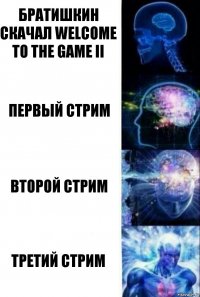 Братишкин скачал Welcome to the Game II Первый стрим Второй стрим Третий стрим