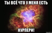 ты всё что у меня есть нурпери!