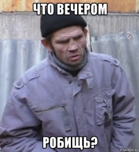 что вечером робищь?