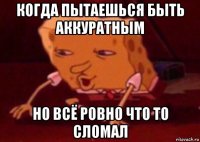 когда пытаешься быть аккуратным но всё ровно что то сломал