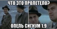 что это пролетело? опель сигнум 1.9