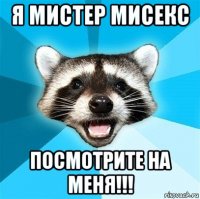 я мистер мисекс посмотрите на меня!!!