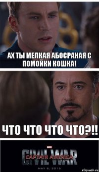 ах ты мелкая абосраная с помойки кошка! что что что что?!!