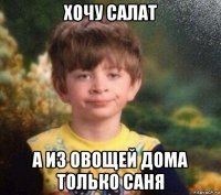 хочу салат а из овощей дома только саня