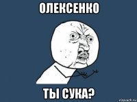 олексенко ты сука?