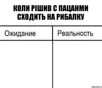 Коли рішив с пацанми сходить на рибалку  