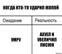 Когда кто-то ударил жопой Умру Ахуел и увеличил писюн