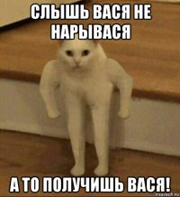 слышь вася не нарывася а то получишь вася!