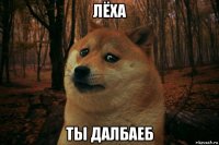 лёха ты далбаеб