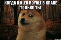 когда в kleh royale в клане только ты 