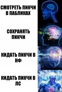 Смотреть пикчи в пабликах Сохранять пикчи Кидать пикчи в кф Кидать пикчи в лс