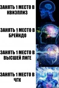 занять 1 место в КвизПлиз Занять 1 место в брейндо занять 1 место в высшей лиге занять 1 место в ЧГК