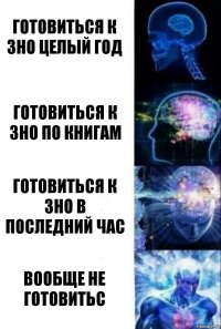 Готовиться к ЗНО целый год Готовиться к зно по книгам Готовиться к ЗНО в последний час Вообще не готовитьс