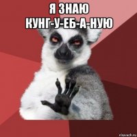 я знаю кунг-у-еб-а-ную 