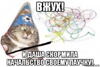 вжух! и даша скормила начальство своему паучку!