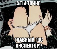 а ты точно главный гос инспектор?