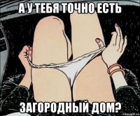 а у тебя точно есть загородный дом?