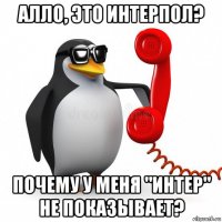 алло, это интерпол? почему у меня "интер" не показывает?