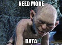 need more data