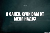 Я Санек. Хули вам от меня надо?